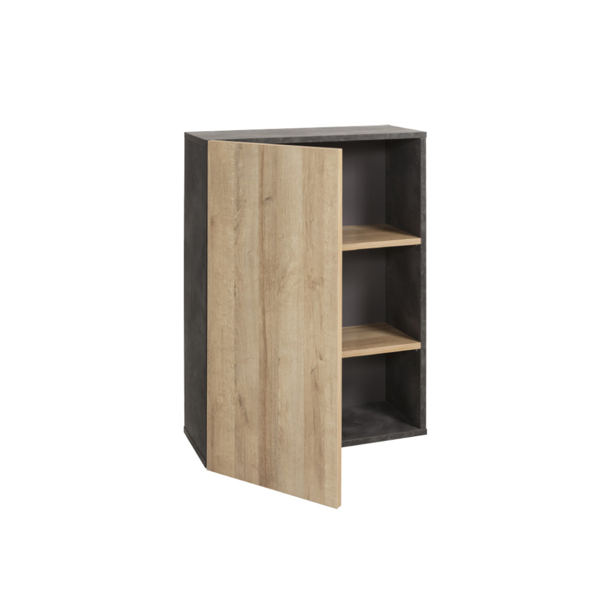 Liberta CORE Bibliothiki Petra/Sonoma me 2 Rafia 80x35x101.7cm 24-0623