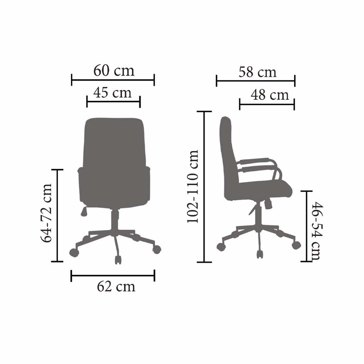 Liberta URBAN Karekla Gafeiou Ggri 60x58x110cm 25-0476