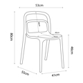 Liberta SMITH Karekla Lefki 53x41x80cm 27-0176