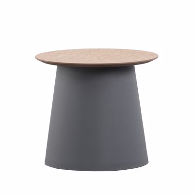 Liberta TECH WOOD Coffee Table Γκρι Φ49x42.4cm 27-0189