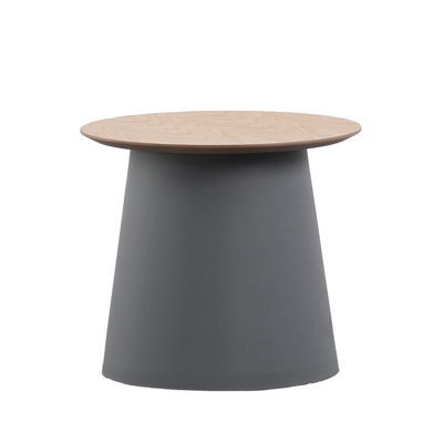 Liberta TECH WOOD Coffee Table Γκρι Φ49x42.4cm 27-0189