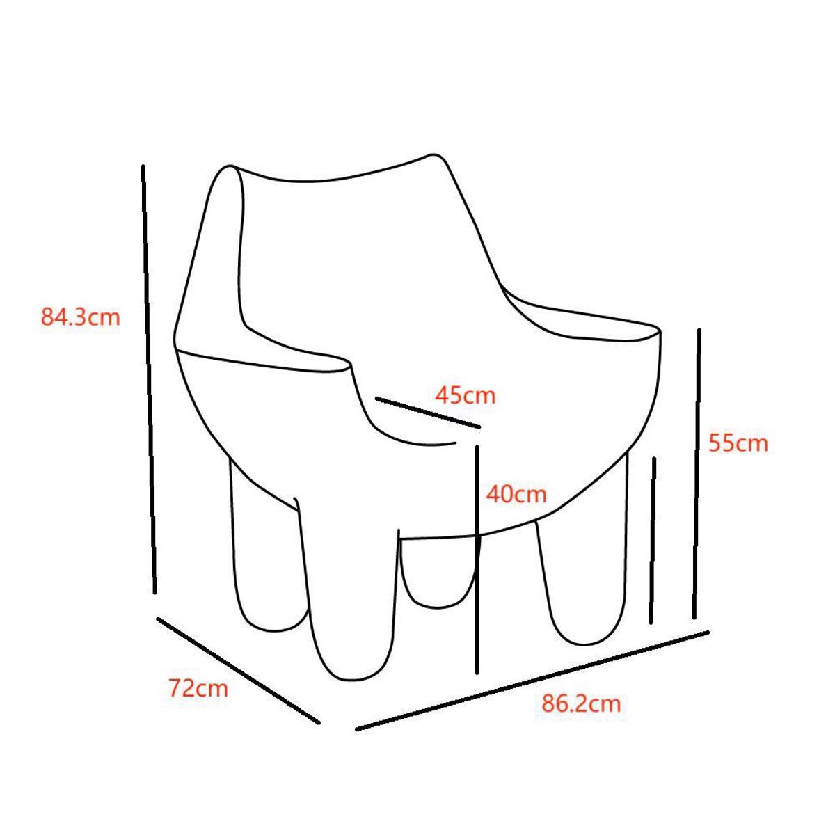 Liberta FLINTSTONE Poluthrona Ggri 88x74.5x86cm 27-0207