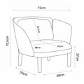 Liberta BELINA Poluthrona Lefki 88x75x70.5cm 27-0209
