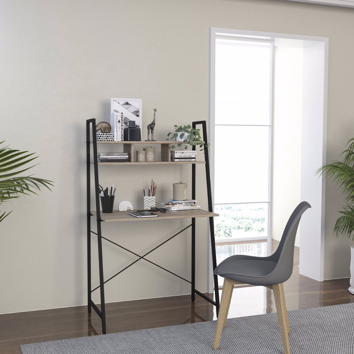 Liberta EIFFEL Gafeio Sonoma/Mavro 84x46x142cm 28-0124