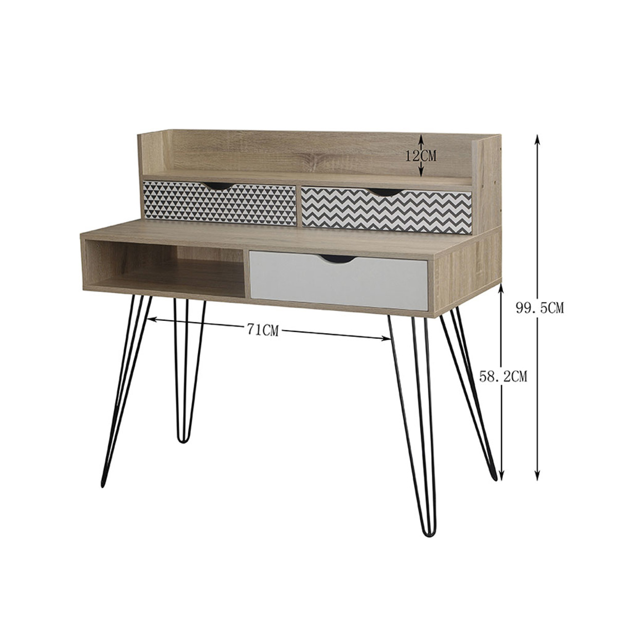 Liberta MINTONI Gafeio me 3 Surtaria Sonoma me Lefka Pattern 100x50x100cm 28-0128