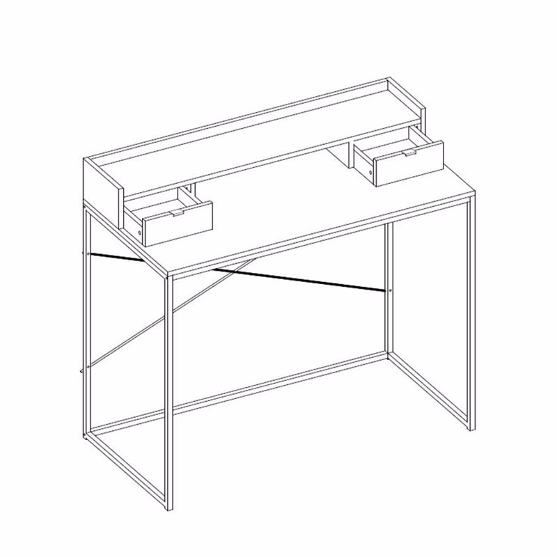 Liberta NAK Gafeio me 2 Surtaria Sonoma me Pattern 100x50x88.5cm 28-0138