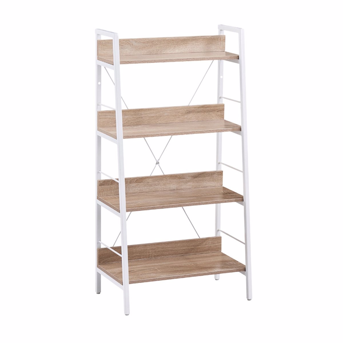 Liberta ONE STEP UP Bibliothiki Sonoma/Lefki me 4 Rafia 60x35x117cm 28-0221
