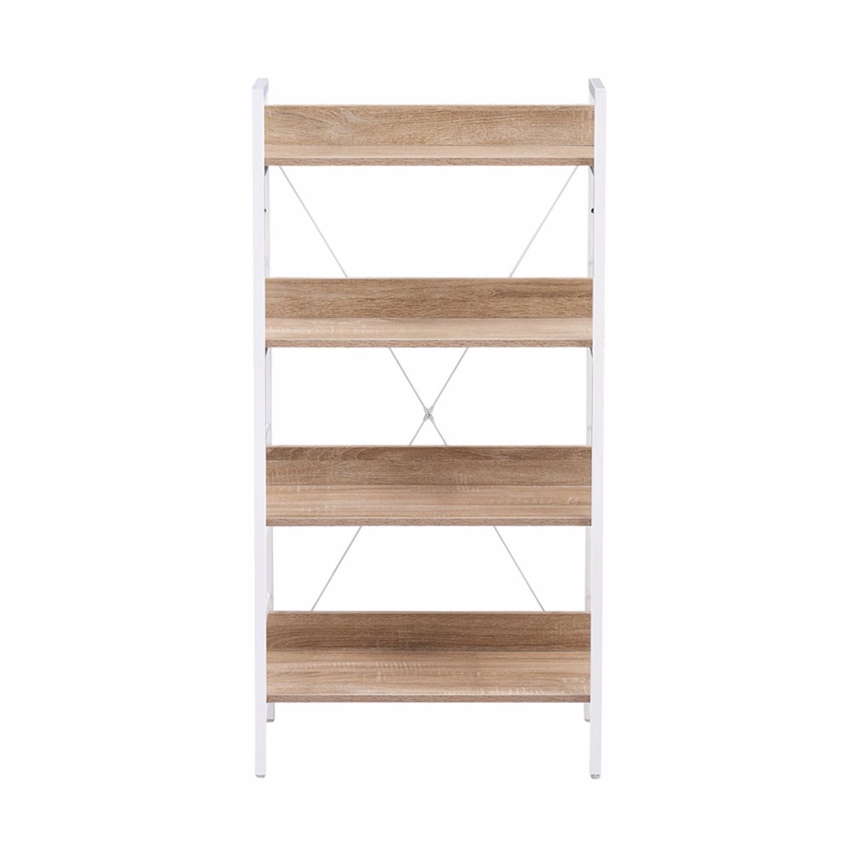 Liberta ONE STEP UP Bibliothiki Sonoma/Lefki me 4 Rafia 60x35x117cm 28-0221