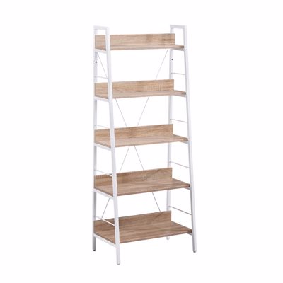 Liberta ONE STEP UP Βιβλιοθήκη Sonoma/Λευκή με 5 Ράφια 60x35x149cm 28-0222