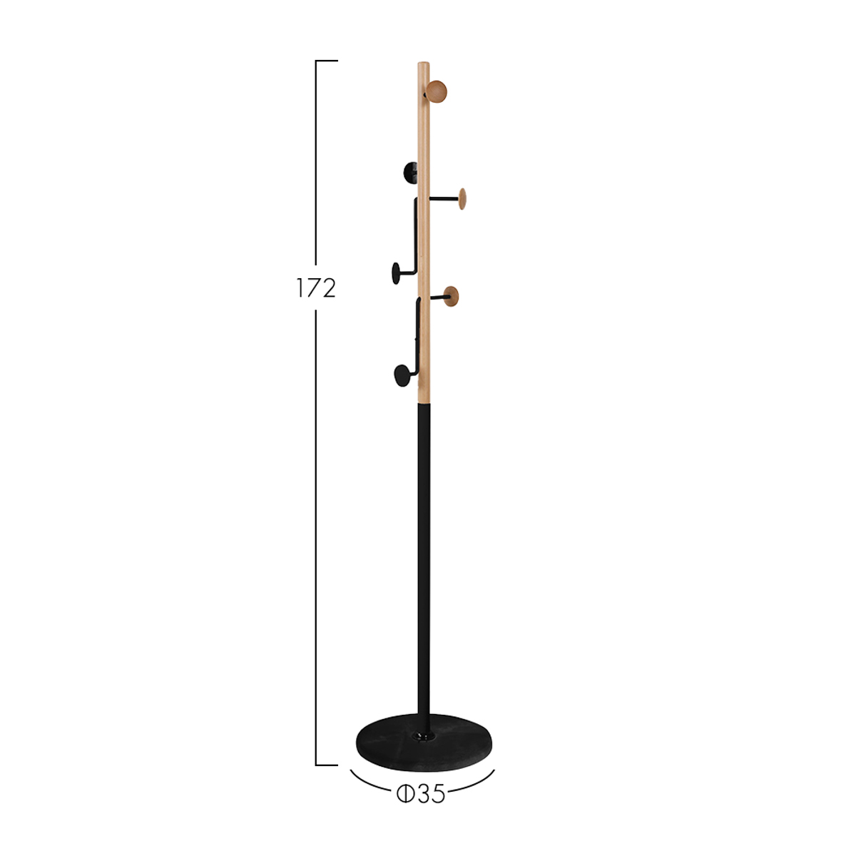 Liberta TREE Kalogros Fusikos/Mavros 35x35x172cm 29-0073