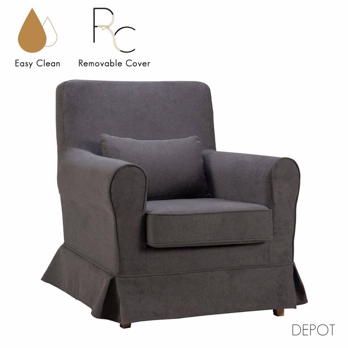 Liberta HAPPY Poluthrona Grizzly 77x85x85cm 71-0009