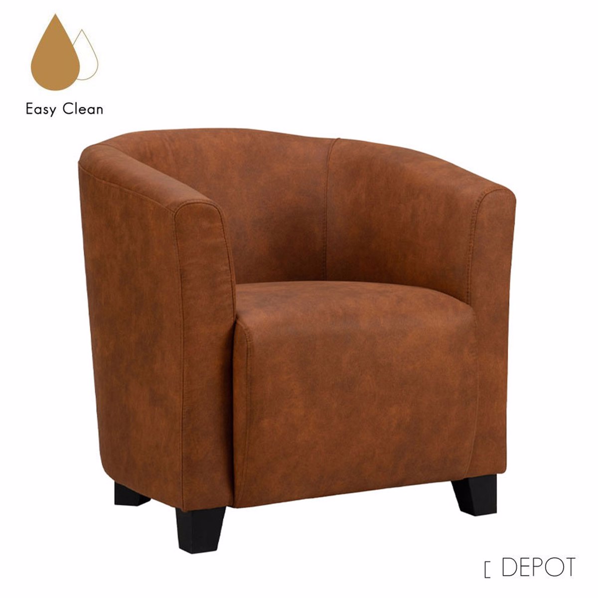 Liberta GUEST Poluthrona Koniak Antique 72x70x70cm 71-0015