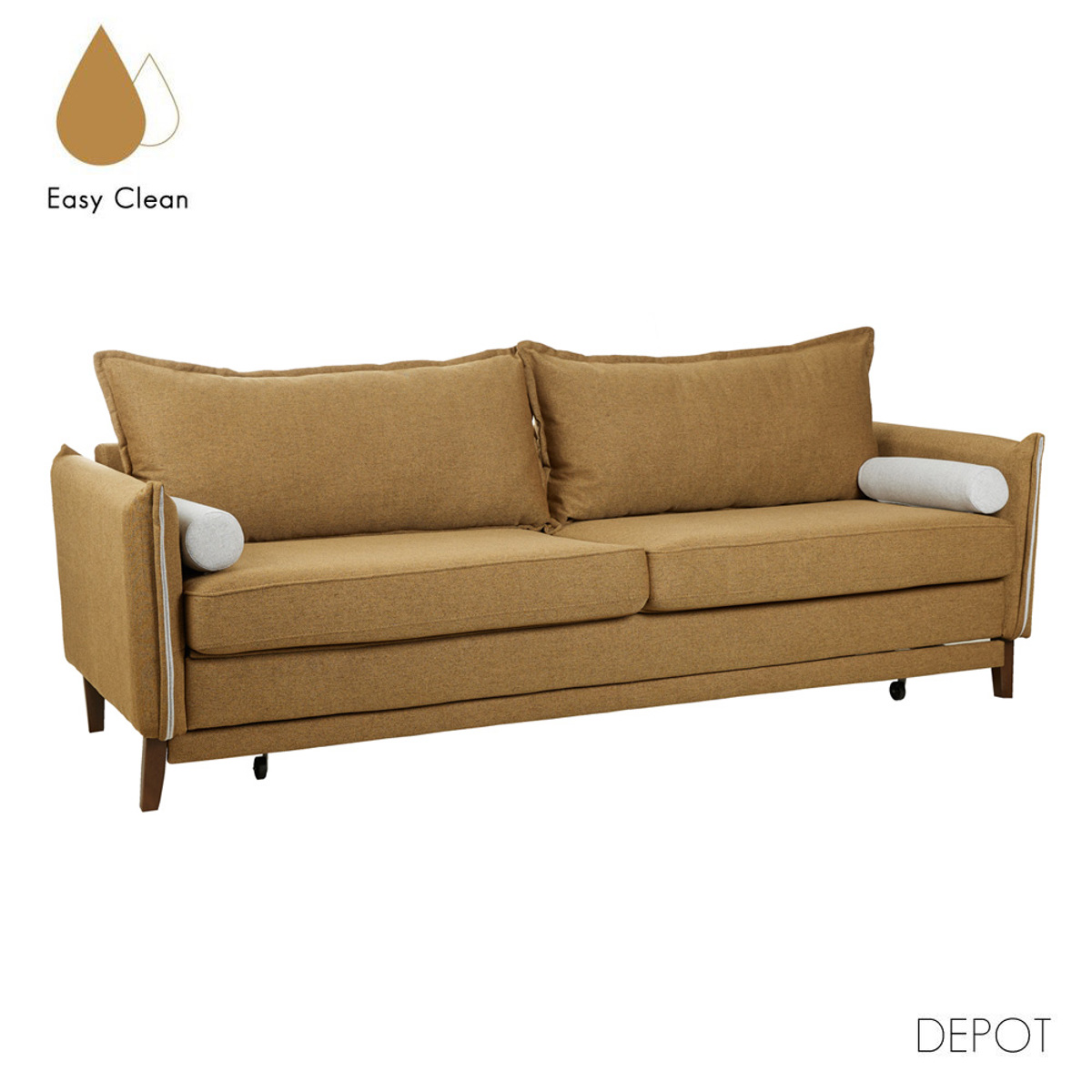 Liberta COMMODO Trithesios Kanapes-Krebati Camel-Beige 230x81x88cm 71-0036