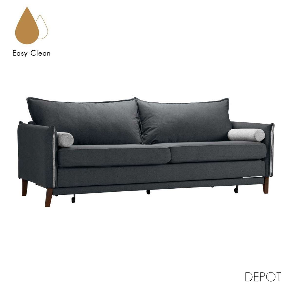 Liberta COMMODO Trithesios Kanapes-Krebati Anthraki/Ggri 230x81x88cm 71-0037