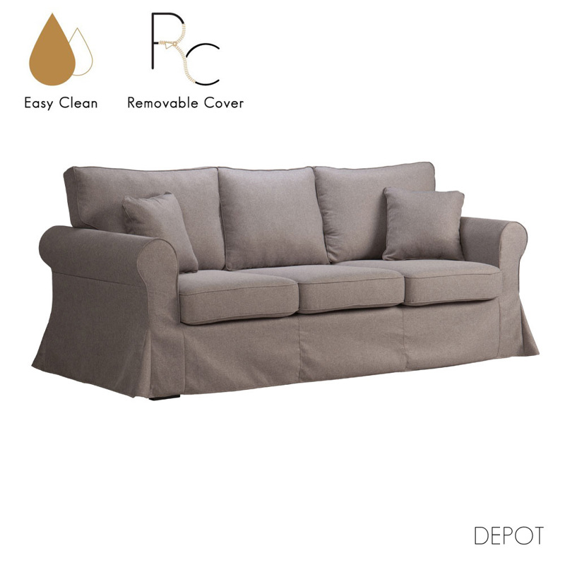 Liberta ASHLEY Trithesios Kanapes Kafe Anoixtos me Aposuromeno Kalumma 215x85x95cm 71-0047