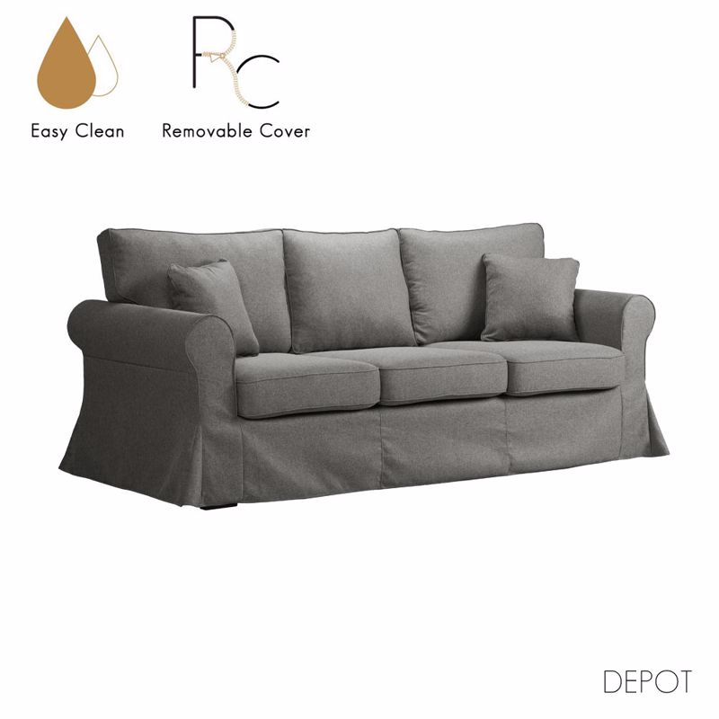 Liberta ASHLEY Trithesios Kanapes Ggri me Aposuromeno Kalumma 215x85x95cm 71-0048