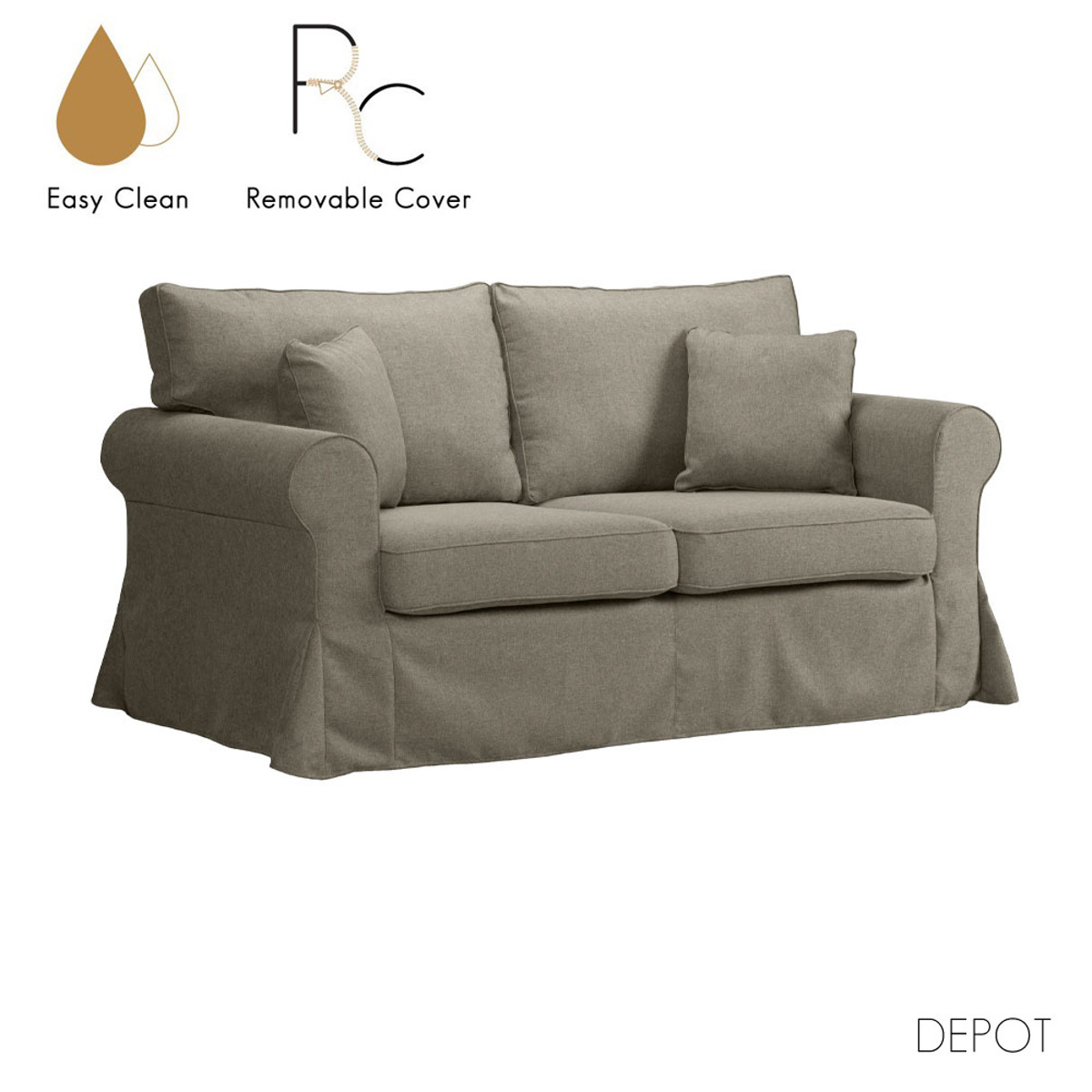 Liberta ASHLEY Dithesios Kanapes Kafe Anoixtos me Aposuromeno Kalumma 173x85x95cm 71-0050