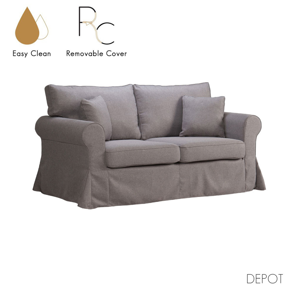 Liberta ASHLEY Kanapes Dithesios me Aposuromeno Ggri 173x85x95cm 71-0052
