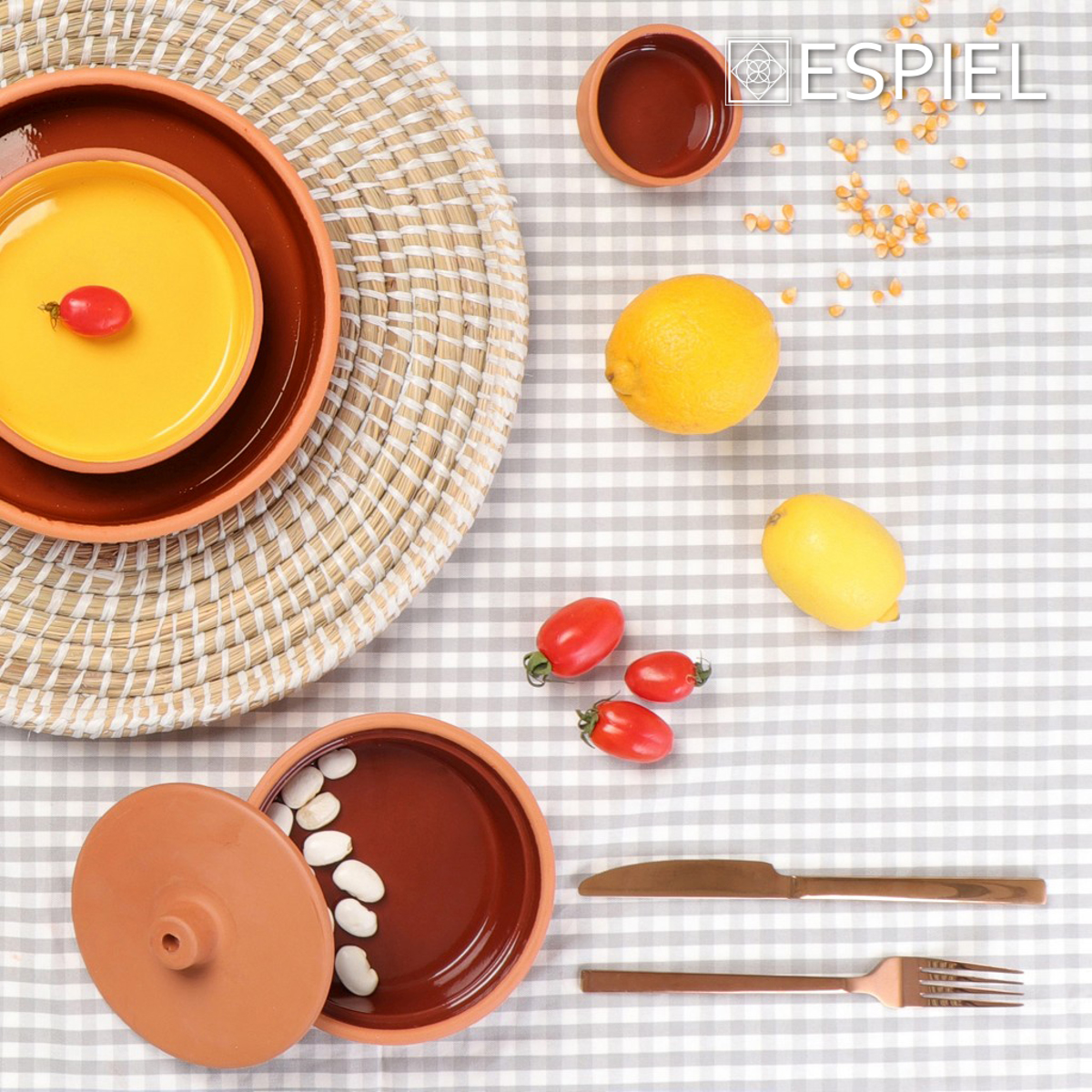 Purimaxo Rixo Bol apo Terracotta Kafe F23x4cm NAK129K10-1 Espiel