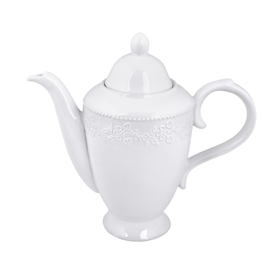 ^Oriana Ferelli® Kea Pw35 Τσαγιέρα από Λευκή Πορσελάνη 1210ml PRPW350015