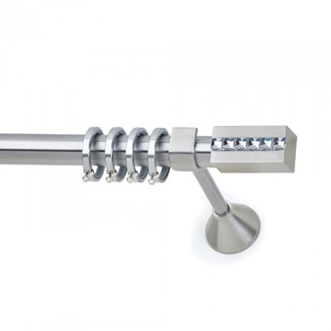 Κουρτινόξυλο φ25 Inox Genius Strass