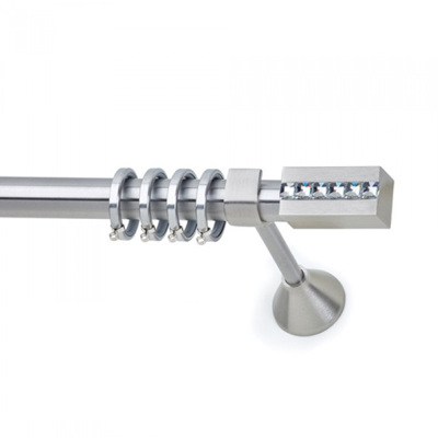 Κουρτινόξυλο φ25 Inox Genius Strass