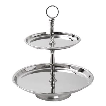 Espiel Πιατέλα 2 Επιπέδων Ανοξείδωτη Ασημί 38/26Χ43εκ GET214