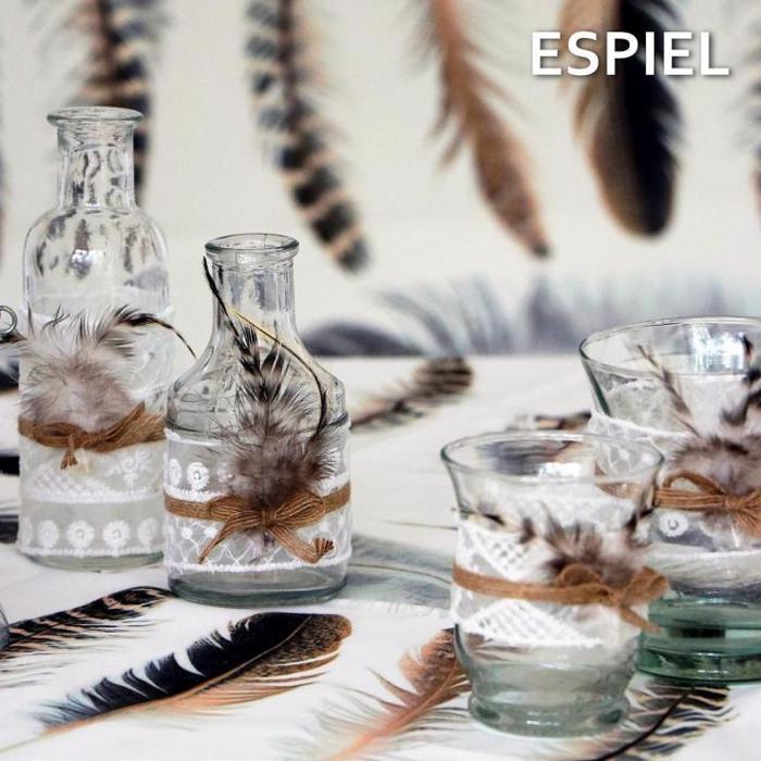 Τραπεζομάντηλο Λευκό 'Πούπουλα' 140Χ180ΕΚ HEM203 ESPIEL Trapezomantilo Lefko 'Poupoula' 140X180EK HEM203 ESPIEL
