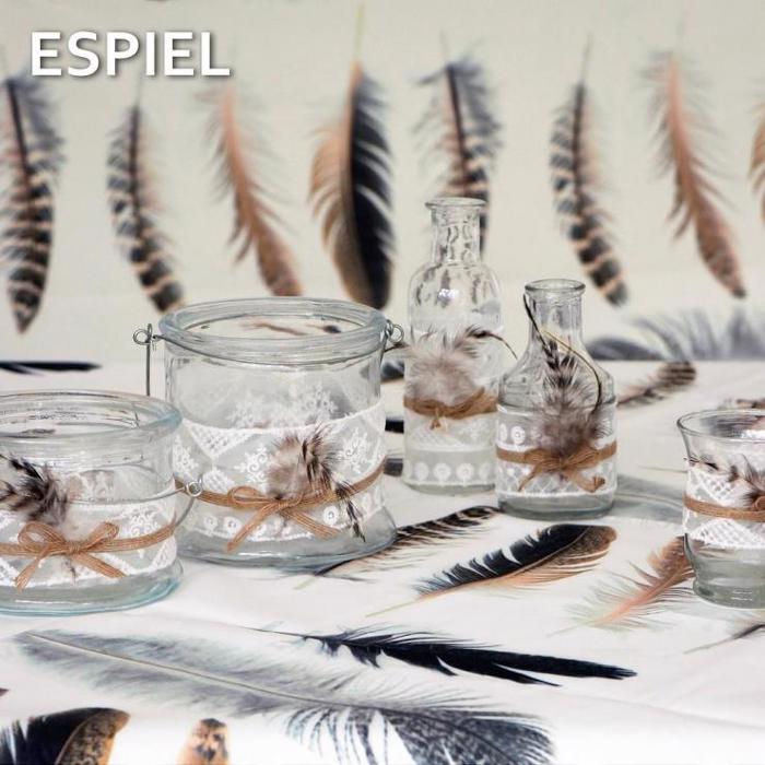 Τραπεζομάντηλο Λευκό 'Πούπουλα' 120Χ120ΕΚ HEM204 ESPIEL Trapezomantilo Lefko 'Poupoula' 120X120EK HEM204 ESPIEL