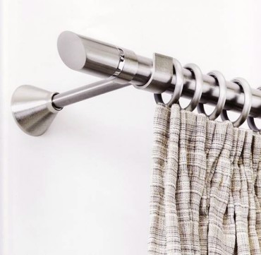 Κουρτινόξυλο BISCUIT φ25 inox by Aslanis