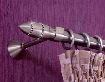 Κουρτινόξυλο Space Strass φ25 inox by Aslanis