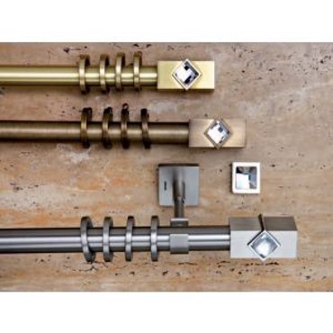 Κουρτινόξυλο Cardera crystal Φ25 bronze by Aslanis