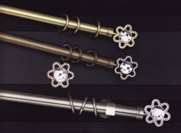 Κουρτινόξυλο Miracle Φ25 χρυσό by Aslanis