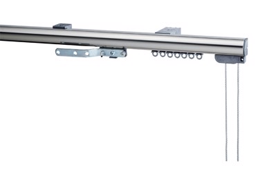 Σιδηρόρομος Oval Μονός με Μηχανισμό Νίκελ Ματ - Ασημί