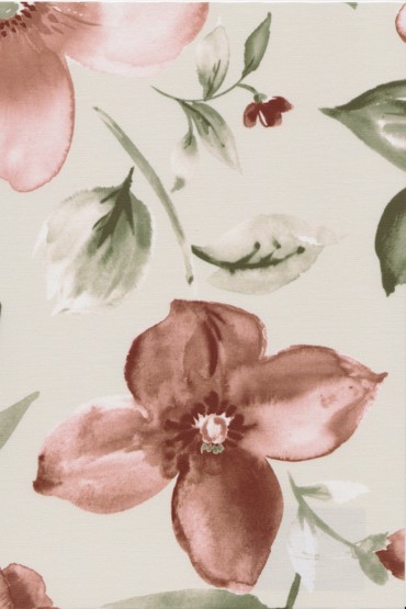 Ρόλερ 7002 λουλούδια καφέ μπεζ