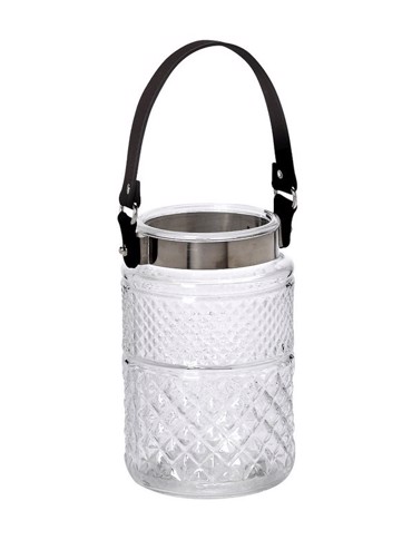 ΦΑΝΑΡΙ ΔΙΑΦΑΝΟ ΣΤΡΟΓΓΥΛΟ ΜΕ ΔΕΡΜΑΤΙΝΗ ΛΑΒΗ 19X12X12 RUN104K6 ESPIEL 