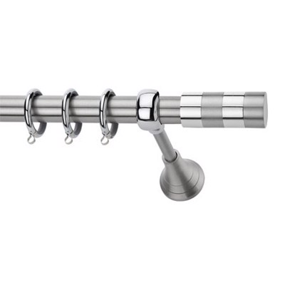 Κουρτινόξυλο φ25 inox m.lotus