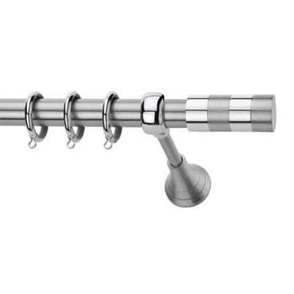 Κουρτινόξυλο φ25 inox m.lotus