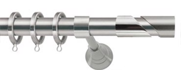 Κουρτινόξυλο φ25 inox m.faltso kyklos anoixtο