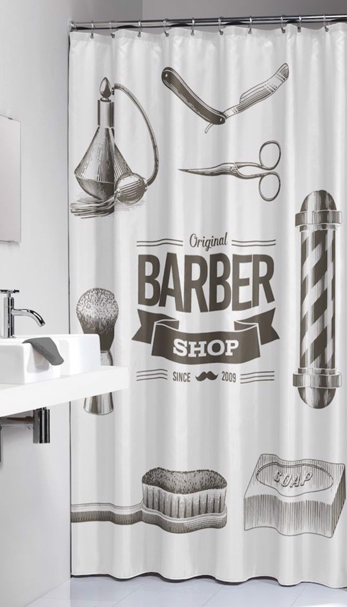  ufasmatini Kourtina Baniou sealskin Barber Black 1.80x2.00