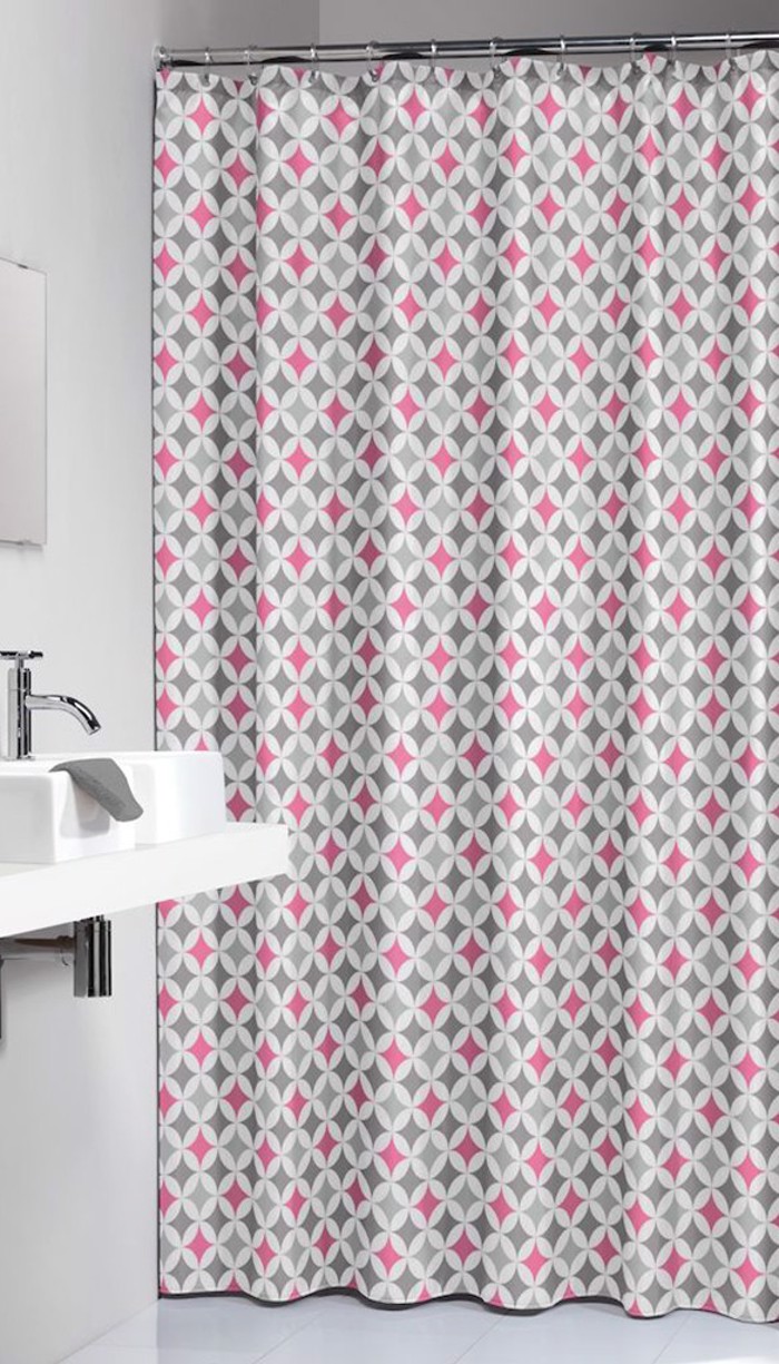  ufasmatini Kourtina Baniou Diamonds Pink 1.80x2.00 SealSkin