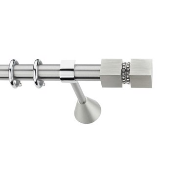 Κουρτινόξυλο φ25 inox b.009 Swarovski