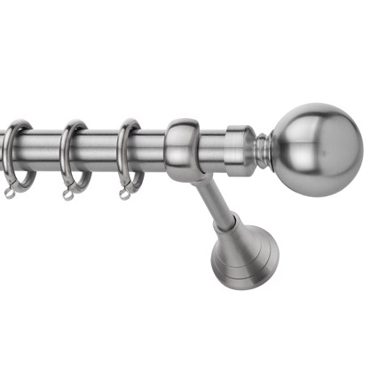 Κουρτινόξυλο φ25 inox Μπάλα