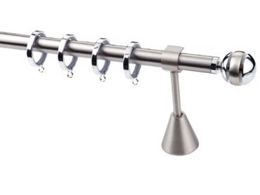 Κουρτινόξυλο φ25 inox m.kenya