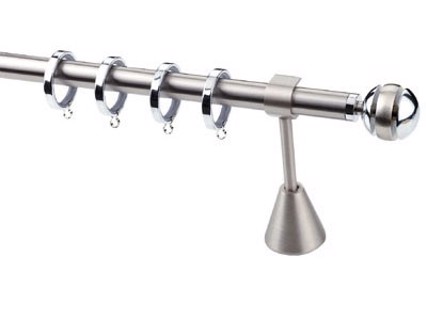Κουρτινόξυλο φ25 inox m.kenya