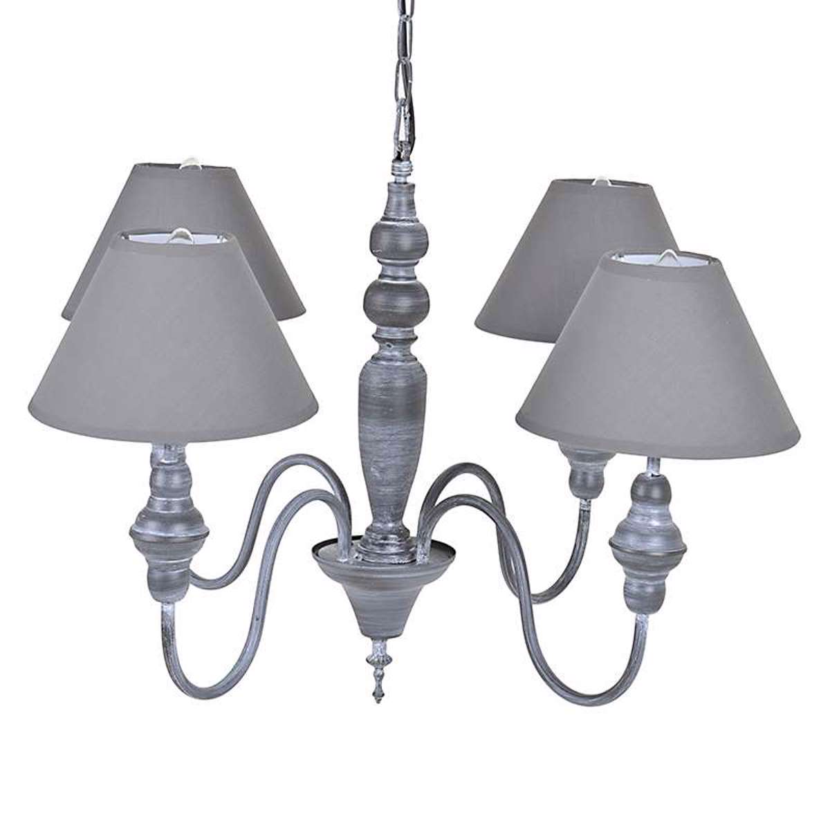 INART FOTISTIKO OROFIS 4FOTO METALLIKO GRI E14 56X56X50/130 3-10-774-0001