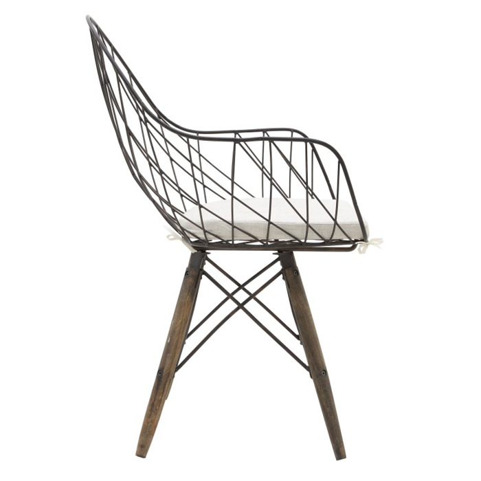 INART ΚΑΡΕΚΛΑ ΜΕΤΑΛΛΙΚΗ ΞΥΛΙΝΗ RUSTY ΜΕ ΜΑΞΙΛΑΡΙ 56X55X92 3-50-716-0017 INART KAREKLA METALLIKI XuLINI RUSTY ME MAXILARI 56X55X92 3-50-716-0017