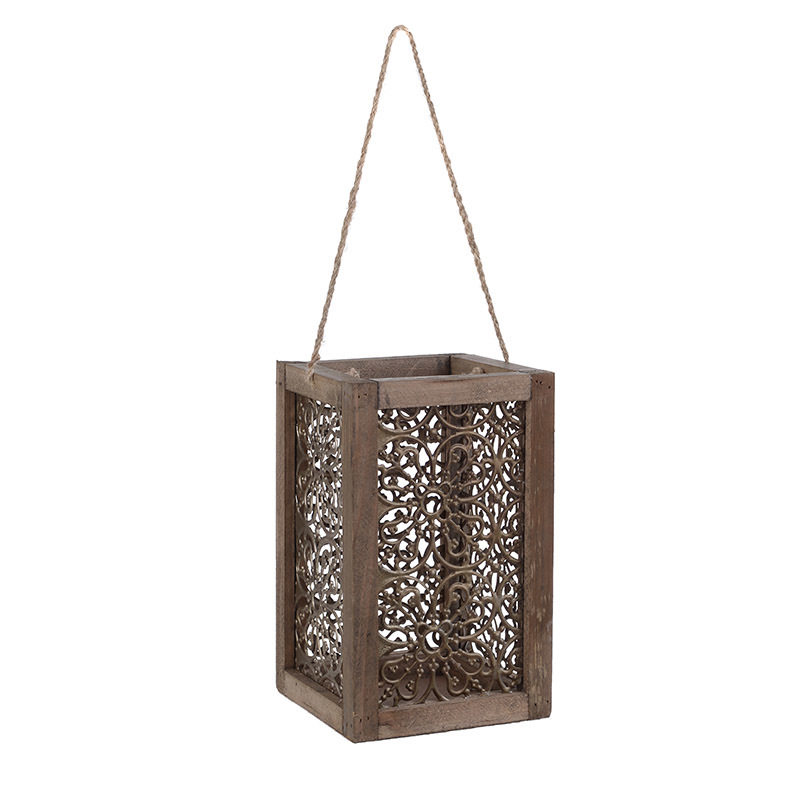 FANARI XuLINO METALLIKO KAFE 15X15X25 3-70-669-0017 InArt