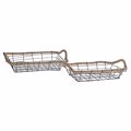 S/2 KALAThI METALLIKO ME SXOINI 45X29X19 3-70-104-0707 InArt