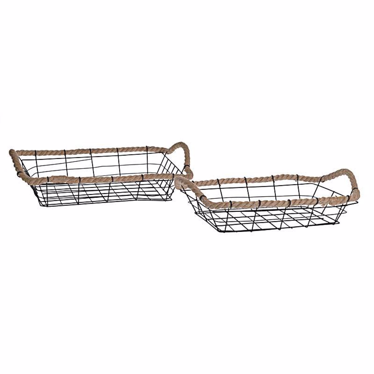 S/2 KALAThI METALLIKO ME SXOINI 45X29X19 3-70-104-0707 InArt